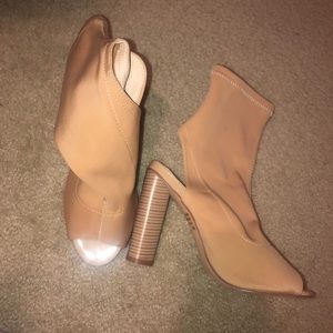 Nude Skin Tight Booties (SIZE 8)